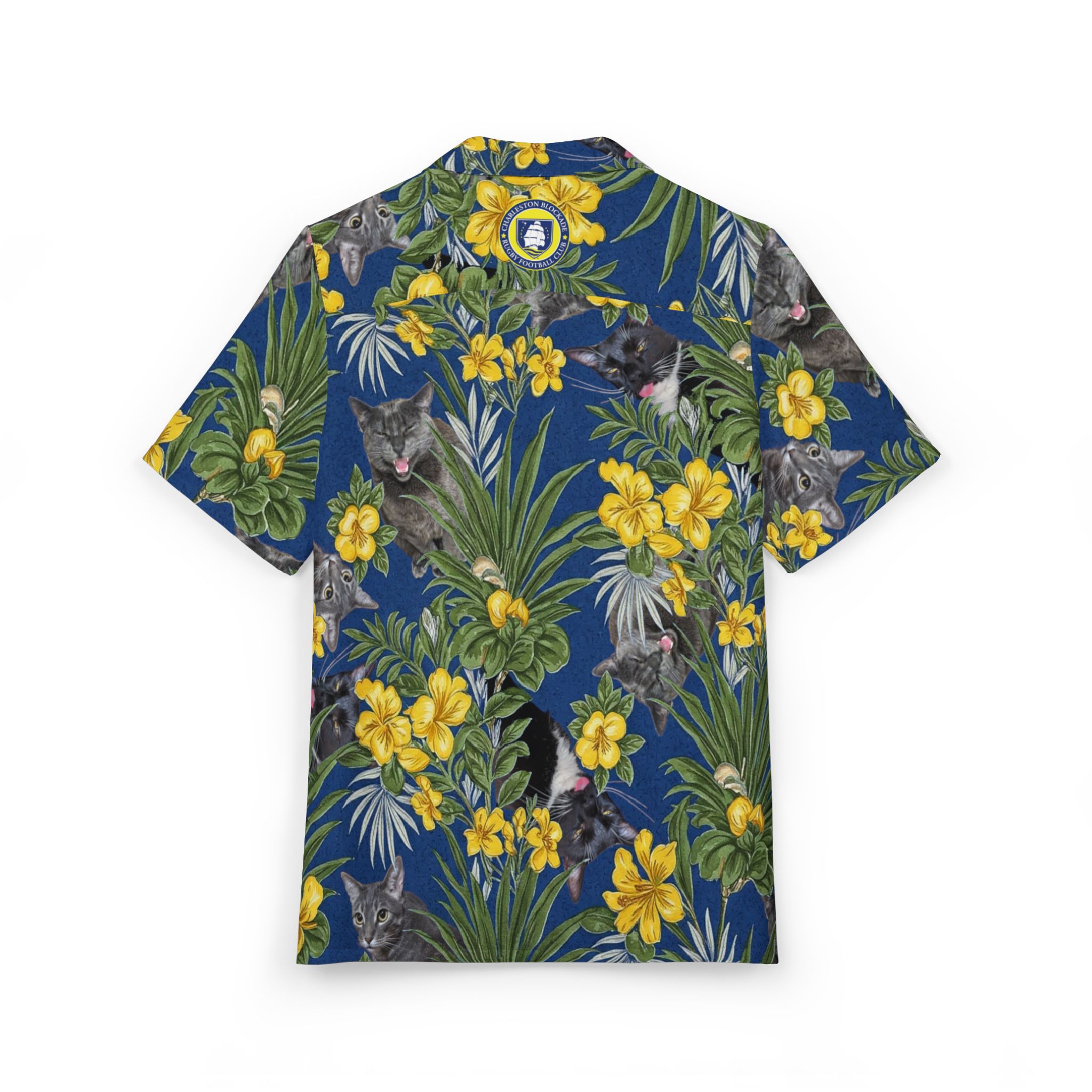Palmetto, Jessamine, AND Cat Print Hawaiian Button-Down Shirt for Seductively Skanky Summer Vibes V2 (TARIFF EDITION) - Image 2