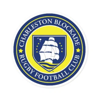 Indoor/Outdoor Vinyl Charleston Blockade Rugby Football Club Round Sticker